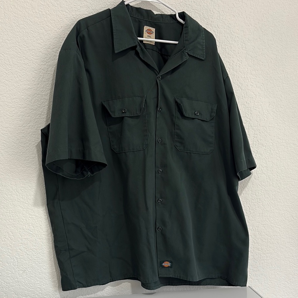 Dickies Men's Dark Green Short Sleeve Shirt